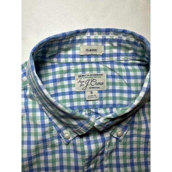 J. Crew Classic Fit Button Down Shirt Mens Size Small Blue Secret Wash Stretch - Picture 5 of 5